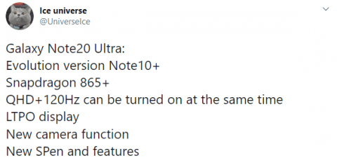 Все характеристики Samsung Galaxy Note20 Ultra утекли в сеть