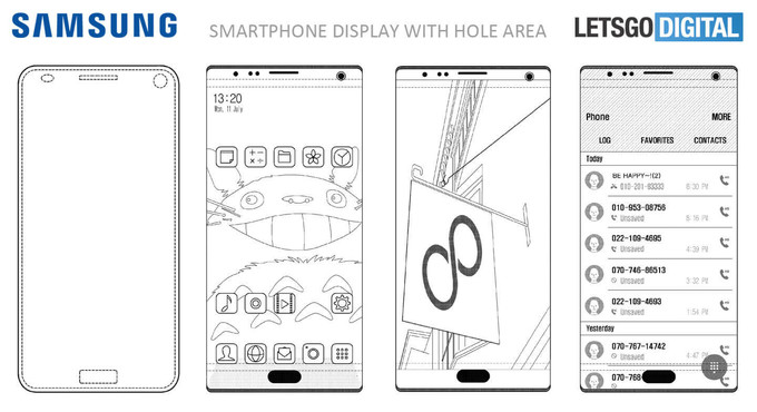 Samsung выпустит смартфон с дисплеем без рамок со всех сторон
