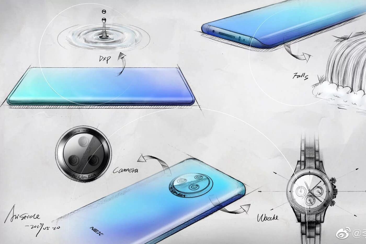 Vivo Product Manager showed sketches of NEX 3 smartphone